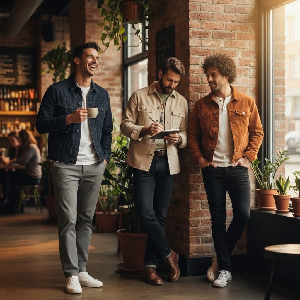 A stylish man in casual wear.