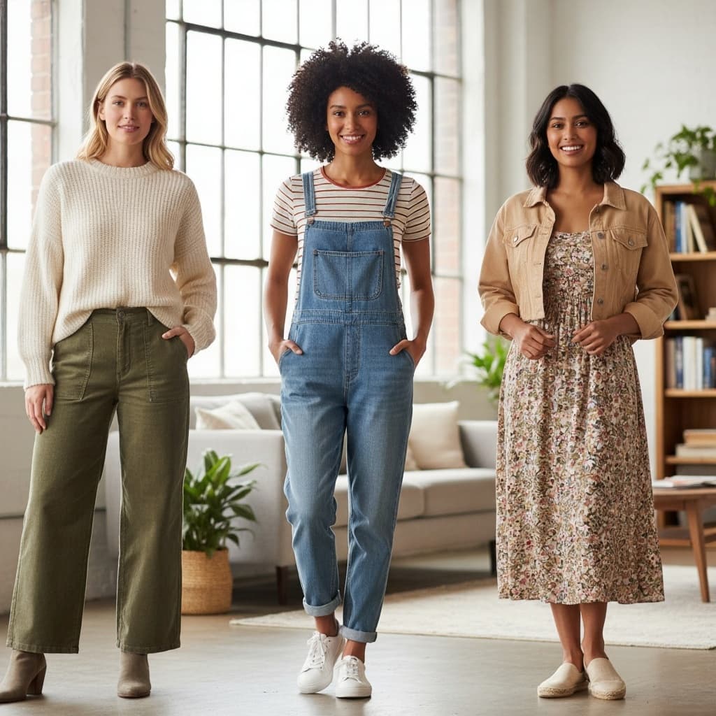 A stylish woman in casual wear.