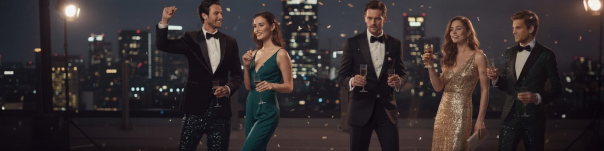 A lively party with people dancing.