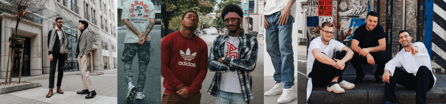 A man in modern street style fashion.